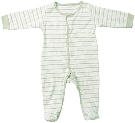 MFHOU Footed Pajamas Sleeper Striped 100% Cotton Pajamas Sleepwear Unisex Baby (3-12 Months)
