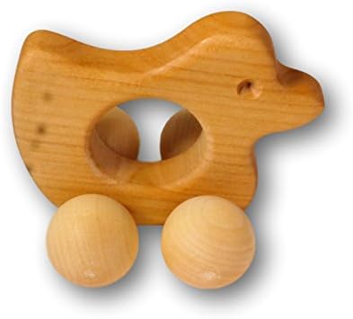 Wooden Rolling Duck Teether