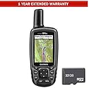 Garmin GPSMAP 64st Worldwide Handheld GPS with1 Yr. Birdseye Subscription and Preloaded TOPO U.S. 100K Maps + 32GB MicroSD Memory Card + 1 Year Extended Warranty Bundle