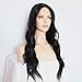 Black Body Wavy Glueless Women Party Daily Makeup Synthetic Lace Front Wigs