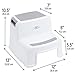 2 Step Stool for Kids | Slip Resistant Soft Grip for Safety | Toddler Two Step Stool for Kitchen, Bathroom and Toilet Potty Easy Training | Dual Height and Wide Step with Carrying Handles (2 Pack)