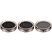 Neewer 3 Pieces Lens Filter Kit for DJI Phantom 4 Pro, Multi-Coated, High Definition Glass and Aluminum Alloy Frame Includes: ND8, ND16 and ND32 (Gold)