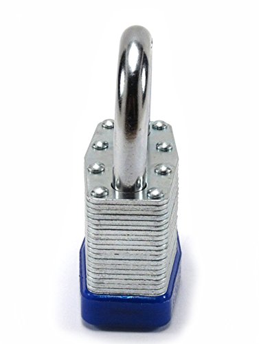Elitexion Heavy Duty Laminated Steel Padlock, Commercial Grade Keyed Alike 2-Inch (Pack of 6)