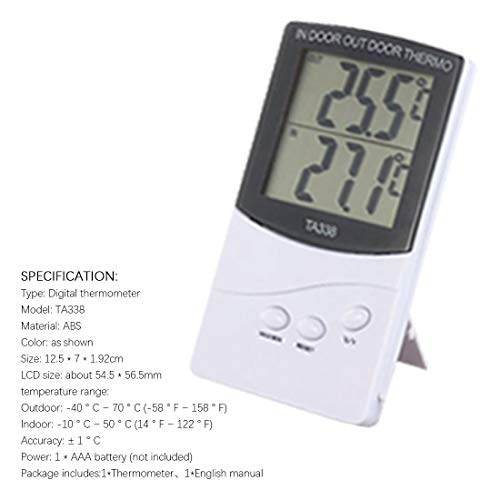 image for Generic Indoor Outdoor Thermometer High Precision Electronic LCD Doubl
