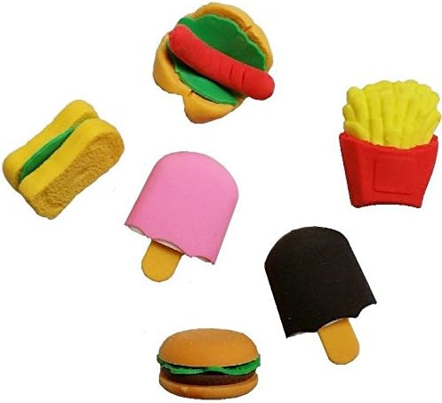 1" FAST Food Erasers - 250 count with display