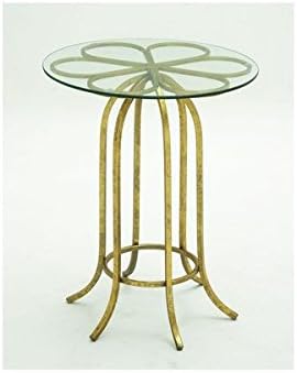 Metal Glass Accent Table (19 inches wide x 24 inches high)