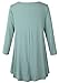 LARACE 3/4 Sleeve Shirts for Women Plus Size Tunic Dressy Top Loose Fit Flare T-Shirt(3X, Grayish Green)
