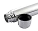 Stainless Steel Vacuum Insulated Flask: Thermos Construction with Cup Cap and Pourable Stopper, 16.9 Ounces, For Hot or Cold Beverages