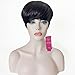 HOTKIS Red Short Pixie Wigs Human Hair for Black Women Short Wigs Human Hair Pixie Cut Wigs for Black Women
