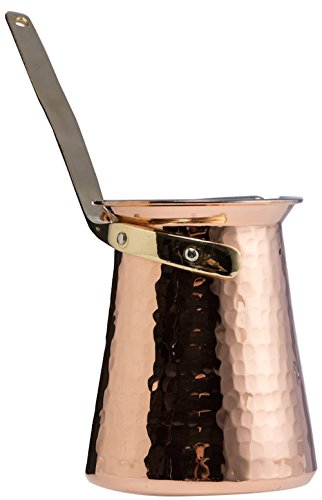 CopperBull DEMMEX 2017 Gorgeous Turkish Greek Hammered Copper Coffee Pot Ibrik Briki, 2mm Thick Copper (22 Ounce Copper) - Thumbnail 3