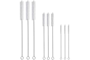Straw Cleaner Brush Set 9 Pack (3-Size 12" 10" 8") - Extra Long and Wide Pipe Cleaners for Downstem, Bowl, and Multiple Sizes