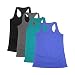 Semath Women's Sleeveless Loose Fit Round Neck Casual Cami Tank Top,4 Pack/Gray/Blue/Black/Royal Blue,Small, Small, 4 Pack/Gray/Blue/Black/Royal Blue