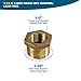 Supply Giant CSCV1142 1-1/4'' Male x 1 Inch Female NPT Lead-Free Bushing, Fitting with Hexagonal Head, Brass Construction, Higher Corrosion Resistance Economical & Easy to Install