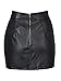 Choies Women's Black Cut Out Mid Waist Asymmetric Hem PU Mini Skirt