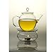 Sun's Tea Ultra Clear Universal Borosilicate Glass Teapot Warmer | Tea Warmer (Size - 4.0 in / 10 cm Diameter)