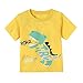Dailybella Baby Boys Summer Clothes Short Sleeve T-Shirts Shorts Set 2pcs Dinosaur Toddler Outfits Clothing ,Yellow,US Size 18M (12-18 Months)/Asia tag 2Y