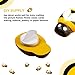 300 Packs Wooden Bee Embellishments Tiny Painted Bee Flatback Self-Adhesive Wood Bumble Bees for DIY Craft Scrapbooking Decor