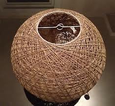 Brown rattan ball / abaca lightshade / Ceiling Shade