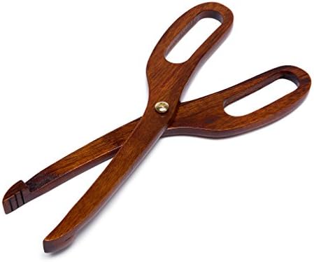 Donxote Natural Eco-Friendly Wooden Bread Food Salad Tongs Barbecue Clip 9.8" Long