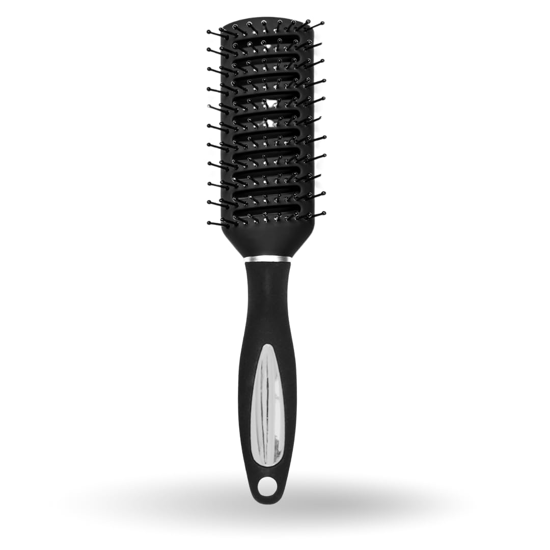 AKH® Vented Hair Brush for Blow Drying | Professional Vent Brush & Detangling Vent Brush with Ball‑Tipped Bristles | Fast Dry Hair Brush with Ergonomic Handle | Ideal for Wet or Dry Hair