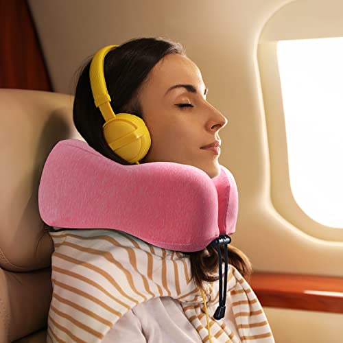 napfun Travel Pillow, Travel Neck Pillow for Airplane 100 Pure Memory