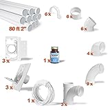 Central Vacuum 3-Inlet Installation Kit & 80 feet of Pipe All in a Box