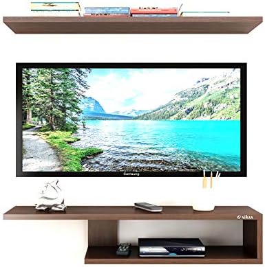 AnikaaRecon Engineered Wood Wall Mount TV Unit/TV Stand/Wall Set Top Box Stand/TV Cabinet/TV Entertainment Unit (Wenge)(D.I.Y)