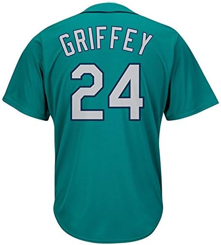 Baseball Mens #24 Ken Griffey Jr. Alternate Green Cool Replica Player Jerseys