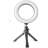 SHSY LVSEZM 6" Clip-On Ring Light Kit with 5-Color 10-Brightness 2 | Stable Ring-Light Clamp, 5" Tripod Included, Desk &amp; Zoom Ready, Makeup &amp; TikTok Use, Video Conference Kit