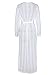 Ayliss Women's Lace Long Kimono Cardigan Maxi Bikini Swimsuit Cover Up,White