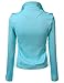 Doublju Womens Casual Slim Fit Zip-Up Rider Moto Jacket