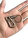 GT//Rotors Carabiner Keychain Ring Keyring Retro Spring Key Chain Holder (2 Pack, Gunmetal Black)