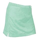Monterey Club Ladies Dry Swing 3D Floral Emboss Texture Solid Pull-on Knit Skort #2896