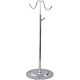 B&NN Metal Chrome Adjustable Double Hook Handbag Purse Display Stand Countertop Women Bag Hook Rack