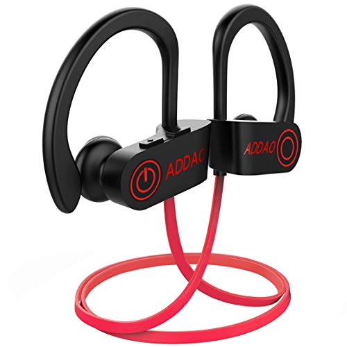 Bluetooth Headphones headsets Wireless Bluetooth Earbuds IPX7 Waterproof Neckband Sports Earphones Bluetooth 5.0 with Mic HiFi Bass Stereo Noise Cancelling for Workout Gym Running 8 Hours Play Time