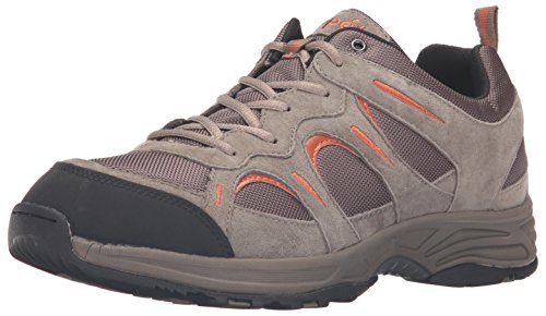 Propet Men's Connelly Walking Shoe, Gunsmoke/Orange, 5E US