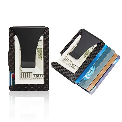 Credit Card Holder?, Maserfaliw Slim Carbon Fiber Credit Card Holder RFID Blocking Metal Wallet Money Clip Gift, A Must-Have Tool For Home, Can Be Used As A Holiday Gift.