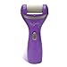 Foot File Callus Remover Pedicure Kit - Electronic Callous Scrubber Shaver Professional Tool for Feet and Hand + 2 Refill Replacement Roller - Purple