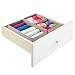mDesign Fabric Dresser Drawer and Closet Storage Organizer Bin for Bedroom - Holds Lingerie, Bras, Socks, Leggings, Clothes, Purses, Scarves, Spira Collection, Set of 3, 4 Pack, Taupe/Natural Chevron