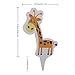 Shxstore Giraffe Paper Cake Toppers Woodland Animal Cupcake Toppers For Wedding Birthday Baby Shower Party Decor Supplies, 50 Counts