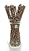 Leopard Print Straws (25 Pack) - Leopard Paw Pattern Paper Straws, Leopard Party Supplies, Animal Cat Spot Drinking Straws