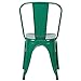 EdgeMod Trattoria Kitchen and Dining Metal Side Chair in Dark Green (Set of 4)