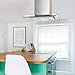 Stainless Steel Hood, CIARRA 36 inch Island Range Hood with Touch Control Panel, Ducted/Ductless Convertible Kitchen Stove Vent Hood with 3 Speed Motor & Dishwasher Safe Mesh Filters