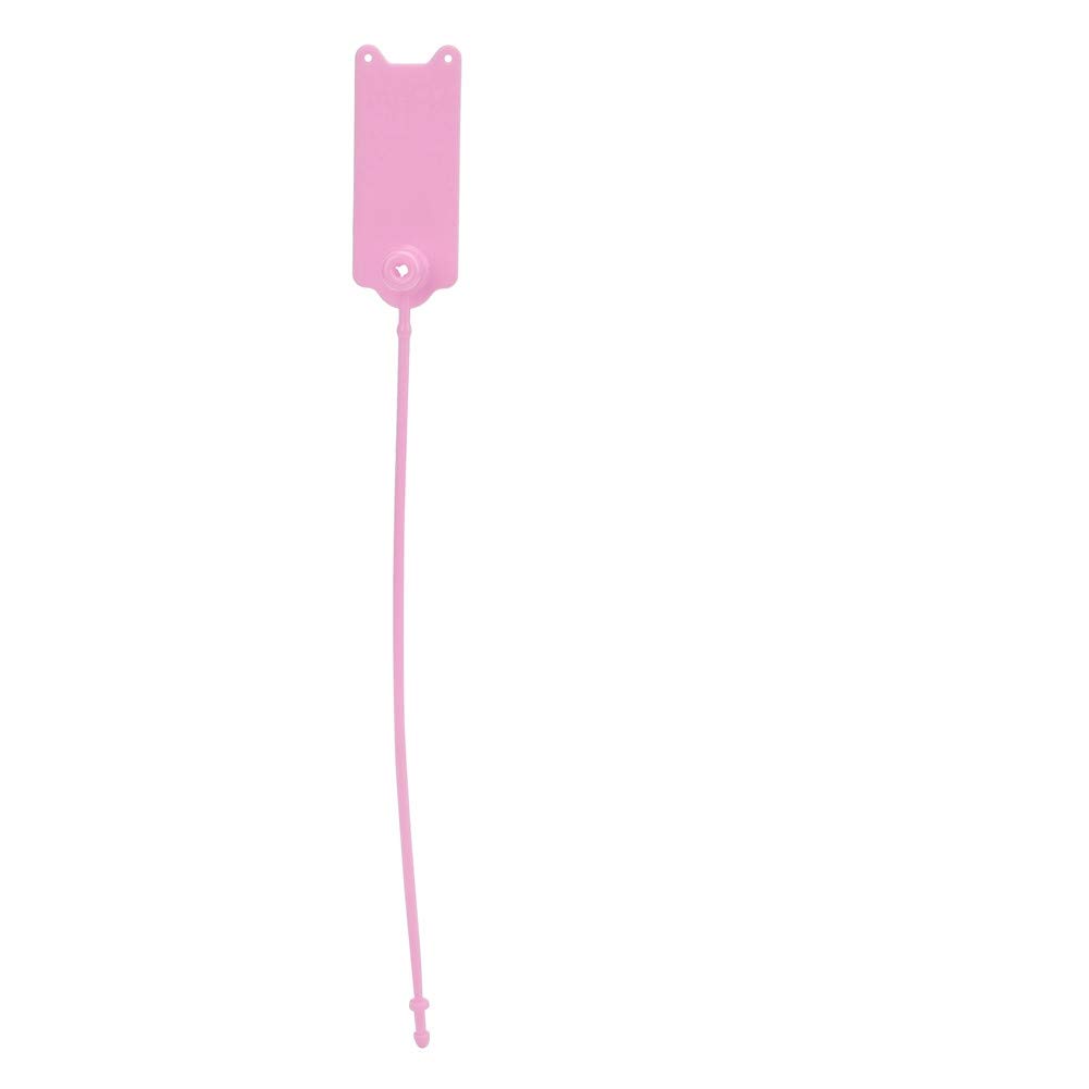 100Pcs 195mm Disposable Cable Zip Ties, Anti-Theft Self-Locking Tie for Clothes Suitcase Shoes Bag Label Tag(Pink)