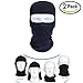 Arcen Balaclava Ski Mask Fabrics Ski Face Mask Motorcycle Cycling Bike Bandana Hiking Skateboard Mask-2 Pack, Black