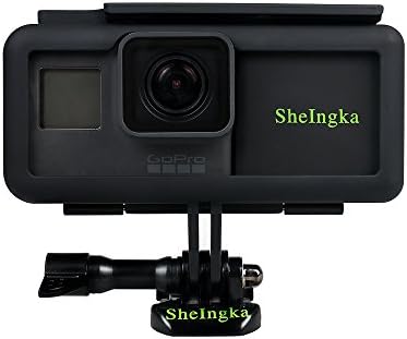 SheIngKa Protective Frame Mount Housing Case Shell with 2300mA Backup Battery Power Bank for Gopro hero 5 Black