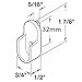 Oval Closet Rod End Brackets w/Rear Facing 5mm Pins | 15mm x 30mm | Polished Chrome | 2 Pack