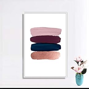 Framed Canvas Wall Art for Living Room, Bedroom Brush Strokes V Canvas Prints for Home Decoration Ready to Hang - 16x24 inches