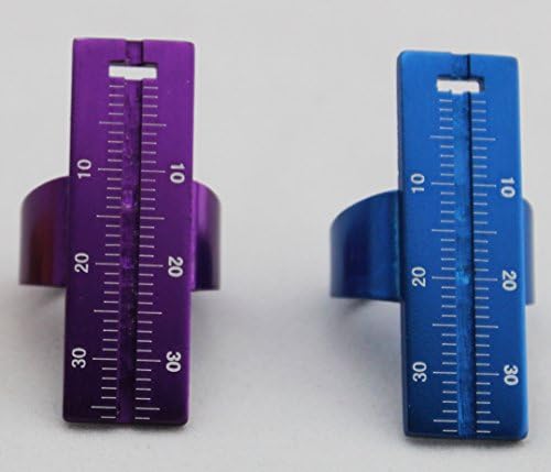 2pcs Endo Ruler Aluminium Endodontic File Ruler Dental Finger Ring