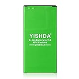 Galaxy S5 Battery YISHDA 2800mAh Li-ion Replacement Battery for Samsung Galaxy S5/S5 Active I9600 G900F G900V G900T G900A G900P | Samsung Galaxy S5 Battery NFC - 18 Month Warranty